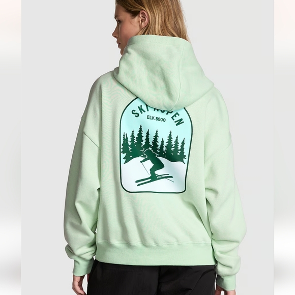 New PINK Ivy Fleece Quarter-Zip Sweatshirt - Picture 2 of 4